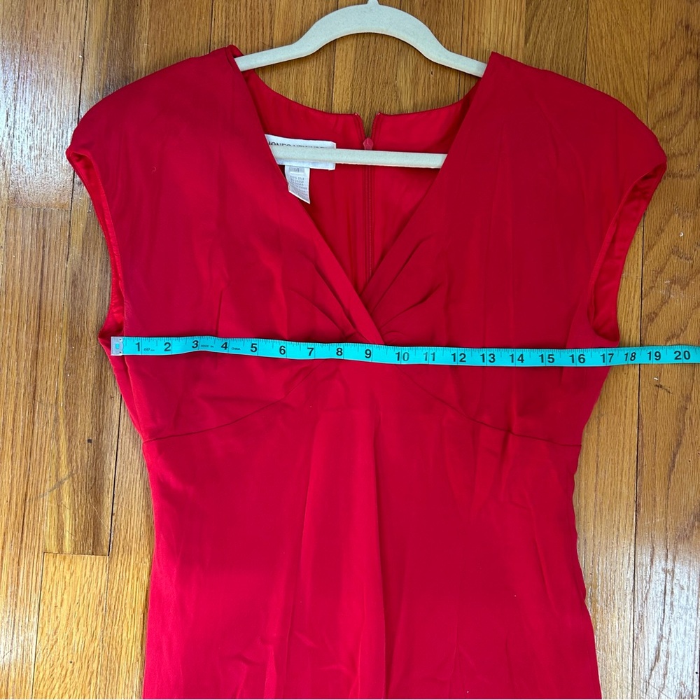 Vintage Jones New York Red Evening Silk Dress maxi size 14 - Picture 6 of 8